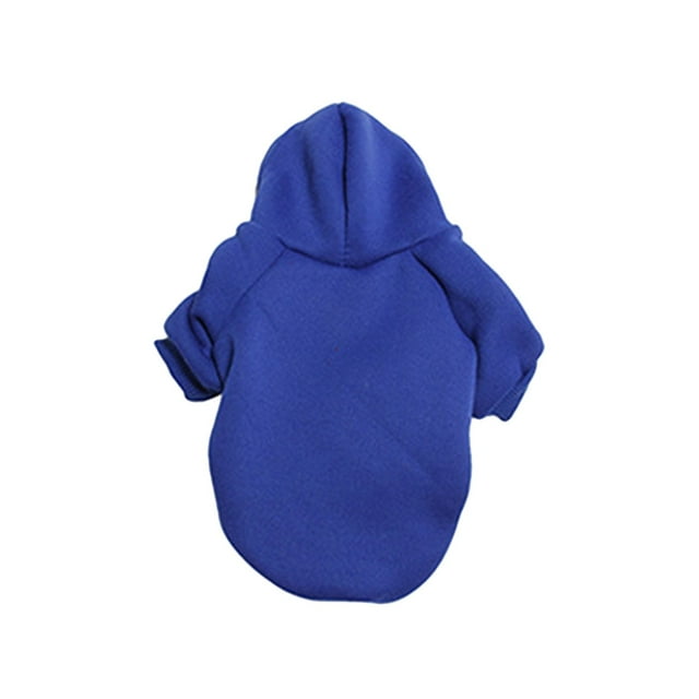 Dog Sweater Fall And Winter Velvet Hoodie Solid Color Machine Washable With Belly Opening