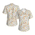 thumbnail image 3 of Yiaed Floral1 Print Women's T Shirt V-Neck Short Sleeve Shirt Casual Breathable Tee Summer Tops-3X-Large, 3 of 5