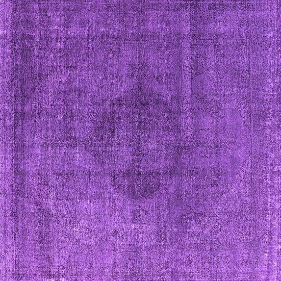 Ahgly Company Indoor Square Oriental Purple Industrial Area Rugs, 8' Square