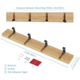 thumbnail image 4 of Perchero de pared con 4 ganchos retráctiles, perchero de pared para colgar abrigos, bufandas, bolsos y más, color natural., 4 of 5