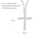 thumbnail image 3 of Fanci Me 925 Sterling Silver Cross Necklace for Women Embossed Infinity Pendant Necklace With Cubic Zirconia Delicate Dainty High Polished Fine Jewelry Gifts for Women 18", 3 of 10