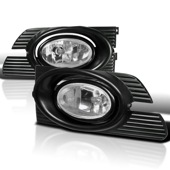 Spec-D Tuning Clear Driving Fog Lights H11 Bulbs & Switch & Wiring Compatible with 2001-2002 Honda Accord 4Dr Sedan L R Pair Assembly