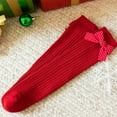 thumbnail image 3 of FAIWAD Baby Girls Knee High Socks Infants Toddlers Bow Knitted Socks Cotton Tube Stockings Christmas Gifts, 3 of 5
