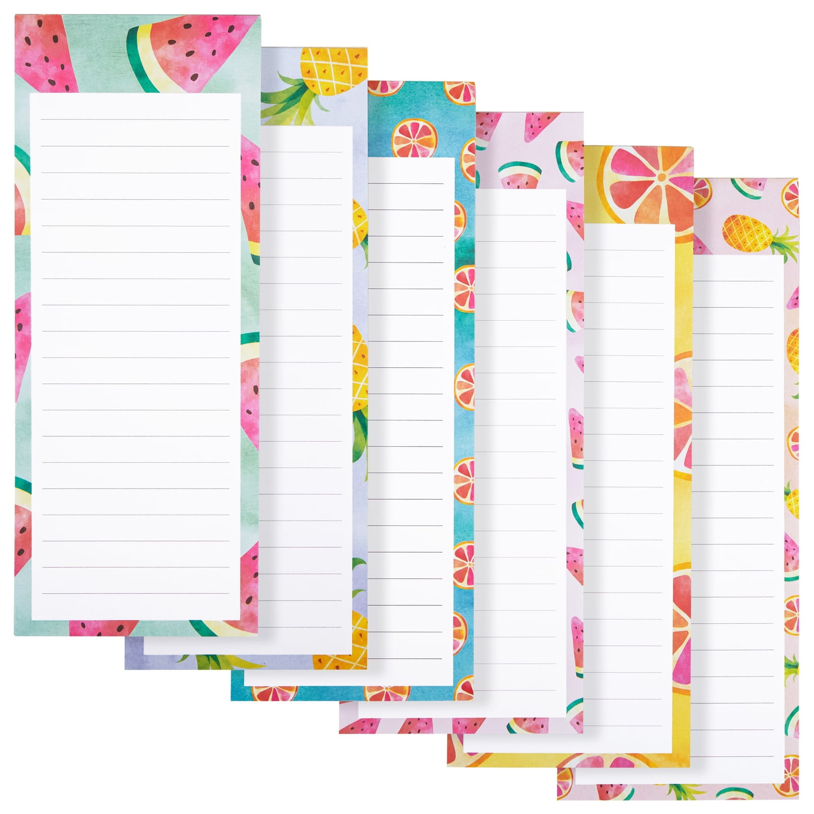 6 Pack Magnetic Notepads for Refrigerator Grocery Shopping Lists, - Walmart.com