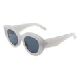 thumbnail image 2 of Women's Fashion Sunglasses Oversized Oval Butterfly Frame UV400 Gray, 2 of 4