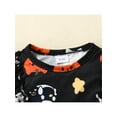 thumbnail image 5 of nvzhuang Newborn Baby Girls Flared Jumpsuits Halloween Printed Round Neck Ruffled Long Sleeves Romper for Toddler Infant, 5 of 9