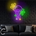 thumbnail image 4 of C-CRAFT Jellyfish Spongebob Neon Sign LED Light 27 inch for Jellyfish Shop Bedroom Wall Art Decor, 4 of 5