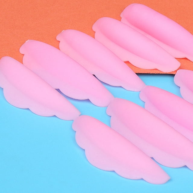 OUNONA 3Packs Silicone Eyelash Perm Pad Pink Reusable Flexible Eyelash Extension Accessory