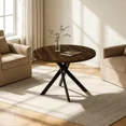 thumbnail image 6 of 43.5" Round Dining Table for 4, Space Saving Kitchen Table with Metal Legs, Mid Century Modern Dining Table for Dining Living Room Apartment Small Space, 6 of 10
