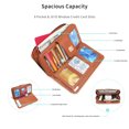 thumbnail image 3 of Poppy PU Vegan Leather RFID Blocking Wristlet Wallet Cellphone Clutch 2 in 1 Crossbody Handbag Purse, 3 of 7