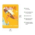 thumbnail image 2 of Miami Florida - Delta Air Lines - Vintage Airline Travel Poster by John Hardy c.1960s - 8 x 12 inch Vintage Metal Tin Sign, 2 of 4