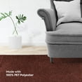 thumbnail image 4 of Furnishmyplace Modern Plush Solid Color Rug - Pet Friendly, Made in USA, Chocolate Area Rugs 12' x 19', 4 of 12