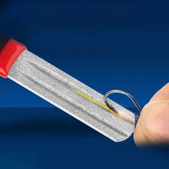 1Pc Fishing Hook Grinder Double-Sided Three-Slot Anchor Hook Polishing Stone Hook Tip File Board Sharpen Tools Fangkenuo