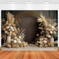 thumbnail image 3 of Boho Pampas Grass Floral Wall Wedding Backdrop White Pink Rose Bridal Shower Photography Background Bohemia Baptism Newborn Shower Birthday Party Decorations Banner Supplies Photo Booth Props, 3 of 5