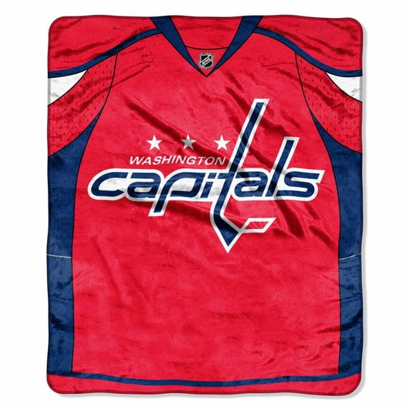 Washington Capitals 50x60 inch Jersey Design Royal Plush Raschel Throw Blanket
