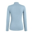thumbnail image 3 of Zunfeo High Neck Fall Winter Tops for Women Soft Warm Lightweight Slim Fleece Shirts for Fall Winter Cold Weather Sky Blue M, 3 of 5
