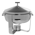 thumbnail image 2 of HUBERT Round Chafing Dish, 6 Quart Stainless Steel with Hammered Finish - 16" L x 14 1/2" W x 14" H, 2 of 3