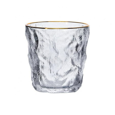 

Glacier Pattern Glass Coffee Cup Romantic Drinking Glasses Vintage Water Glasses for Cocktail Whiskey Juice Glasses Perfect for Dinner Parties Bars