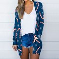 thumbnail image 1 of Pntutb, camiseta de manga larga a la moda para mujer, cárdigan de Navidad con frente abierto de otoño, prendas de vestir exteriores holgadas, blusa estampada, abrigo, Tops, liquidación Pntutb Pntutb-5501, 1 of 6