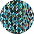 thumbnail image 1 of Ahgly Company Indoor Round Abstract Light Blue Modern Area Rugs, 5' Round, 1 of 4