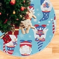 thumbnail image 5 of FMSHPON America Flag Gnome Xmas Christmas Tree Skirt Stand Mat for Holiday Party Decoration Indoor Outdoor 36 inches, 5 of 6