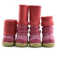 thumbnail image 6 of EFINNY 4PCS Dog Material-Suede Shoes Winter Anti-Slip Pet Snow Boots Warm Puppy Booties, 6 of 6