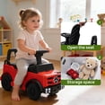 thumbnail image 3 of Track Seven Ride-On Push Car for Toddlers, Licensed Mercedes-Benz Unimog Sliding Car w/Steering Wheel, Under Seat Storage, Foot-to-Floor Ride On Toy for Boys & Girls Aged 1-3 Years, Red, 3 of 7