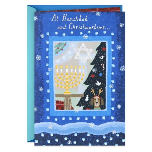 Hallmark Tree of Life Hanukkah and Christmas Greeting Card (Enjoy the Joys of the Holidays)