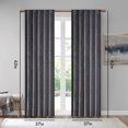 thumbnail image 4 of Room Darkening Poly Velvet Rod Pocket/Back Tab Curtain Panel Pair(2 Pcs Window Panels),Charcoal Polyester Household Supplies Décor Curtains, 4 of 10