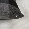 thumbnail image 6 of PiccoCasa 18"x18" Throw Pillowcase Classic Retro Plaid Cushion Covers Pack of 2, Black and Grey, 6 of 6