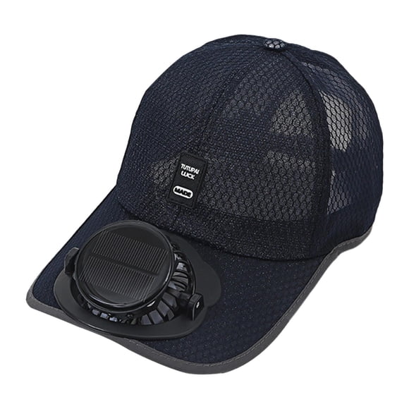 Sombrero de visera con ventilador para adultos, sombrero de visera para acampar, escalar, mochilero