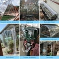 thumbnail image 4 of Clear Tarps Heavy Duty PVC, Transparent Tarp Durable Waterproof Dustproof Windproof, Tarpaulin with Grommets & Ropes for Greenhouse, Patio, Garden, Pavilion, Chicken, Porch, Outdoor（6' x 8'）, 4 of 9