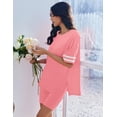 thumbnail image 3 of EKOUAER Lounge Sets for Women 2 Piece Short Sleeve Tops and Shorts Summer Set Soft Comfy Pjs Sleepwear Tracksuit, 3 of 6