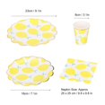 thumbnail image 1 of Fyydes Cute Lemon Fruit Themed Wedding Party Disposable Paper Cup Plate Napkin Tableware Set,Party Tableware Set,Paper Tableware, 1 of 10