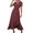 Red, variant on Vedolay 2023 Casual Dresses Women's V-Neck Pattern Pocket Maxi Long Dress,White S