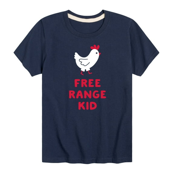 Instant Message - Free Range Kid Chicken  - Toddler And Youth Short Sleeve Graphic T-Shirt