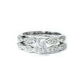 thumbnail image 3 of G SI 3/4ct Vintage Diamond Engagement Ring Matching Wedding Band Set White Gold, 3 of 4
