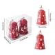 thumbnail image 3 of xihome Pack de 2 campanas navideñas de hierro forjado con diseño festivo nevado - Adornos rojos para colgar en la ventana, ideales para la decoracin navideña del hogar., 3 of 6