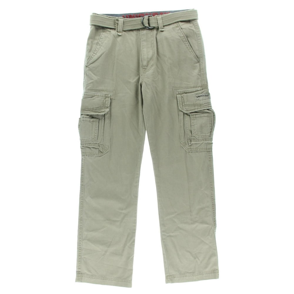 Unionbay - Unionbay Mens Flat Front Casual Cargo Pants Taupe 36/30 ...