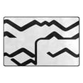thumbnail image 2 of Abstract Black and White Pattern Soft Polyester Area Rug 31''x20'', Non Slip, Memory Foam, Water Absorbent, 2 of 7