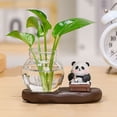 thumbnail image 3 of Hydroponic Glass Planters Set - Elegant Propagation Vases for Cuttings & Flowers, Modern Indoor Station for Home/Office Decor - Gift for Garden Enthusiasts, 3 of 7
