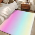 thumbnail image 5 of Teal Pink Ombre Area Rug 3x5 FT, Non Slip Entryway Bedside Carpet, Modern Abstract Art Aesthetics Washable Soft Floor Carpet Indoor Mat Non-Shedding Throw Rug for Dorm Kitchen Home Office, 5 of 9