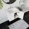 thumbnail image 3 of Sink Vanity Cabinet, White, Ceramic, Melamine, Modern Contemporary, Hotel Bedroom Bathroom Master Suite Guest, 3 of 9