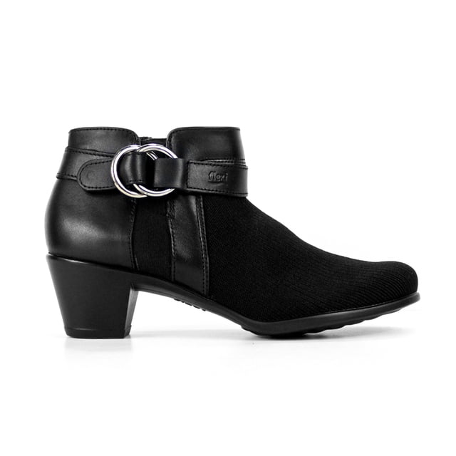 Botin Tacon cuadrado bajo Mujer Flexi Textil 15420 Negro Flexi Textil