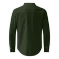 thumbnail image 3 of adviicd Mens Shirts Casual Stylish Men's Long Sleeve Casual Button Down Shirts, Slim Fit Contrast Collared Summer Button Up Shirts for Men Army Green L, 3 of 5