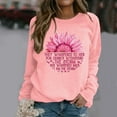 thumbnail image 1 of EQWLJWE Chemises Roses Cancer du Sein pour Femmes Ruban Rose Sensibilisation au Cancer du Sein Chemise Mode Blouse Graphique Chemise Décontractée Manches Longues Col Rond Chandail Tops Chandail Automne pour Femmes 2023, 1 of 5
