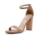 thumbnail image 1 of Sandalias de Tacón Alto Chunky para Mujer DREAM PAIRS Nude Talla 9, 1 of 8
