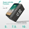 thumbnail image 4 of ANJANK Wooden Digital Alarm Clock FM Radio,10W Fast Wireless Charger Station for iPhone/Samsung Galaxy,5 Level Dimmer,USB Charging Port,2 Wake up Sounds,Bedrooms Sleep Timer,Wood LED Clock, 4 of 8