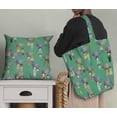thumbnail image 5 of Soimoi Green Modal Satin Fabric Monsoon Theme Human Figure Printed Fabric 1 Yard 42 Inch Wide, 5 of 5