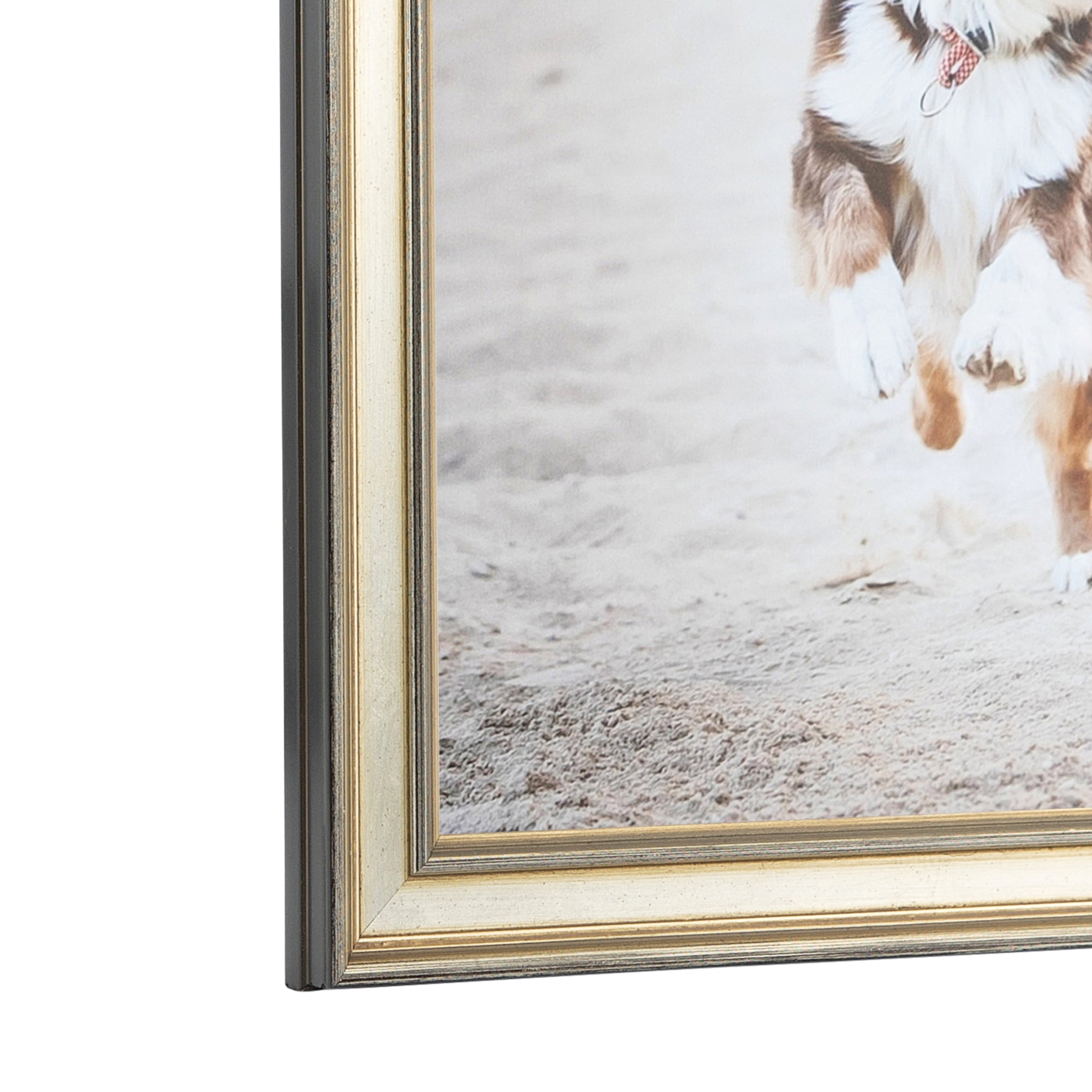 ArtToFrames 18" x 24" Antique Silver Panel Picture Frame, 18x24 inch Silver Wood Poster Frame (WOM-4760)